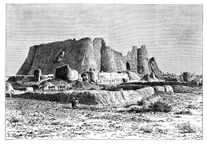 Die zerstörte Festung von Veramin, Persien Iran, 1895