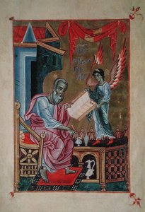Arm.558, fol.265v St. Johannes der Evangelist, aus einem Evangelienbuch, um 1250