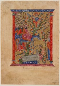 Folio aus einem armenischen Manuskript: Der Einzug in Jerusalem, ca. 1500