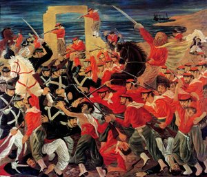 Schlacht von Milazzo, gekämpft zwischen dem 17. und 24. Juli 1860 von Arnaldo Badodi