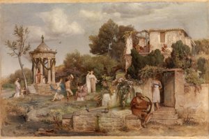 Römische Weinschenke von Arnold Böcklin