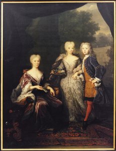 Landgräfin Marie Louise von Hessen-Kassel (1688-1765), Prinzessin von Oranien, mit ihren Kindern, von Arnold Boonen