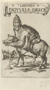 Papst auf einem Schwein