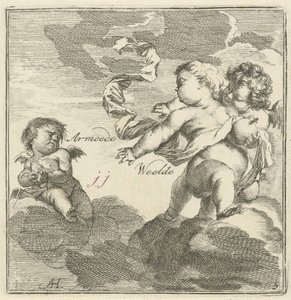 Darstellung von Armut und Reichtum (Ein-und-vierzig Stücke, verschiedene Sinnbilder) von Arnold Houbraken