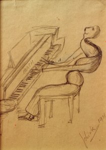 Karikatur (Klavierspieler)