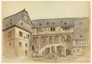 Hof eines mittelalterlichen Herrenhauses von Arnold William Brunner