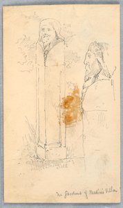 Skizzen von Steinskulpturen von Arnold William Brunner