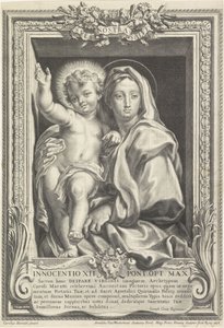 Maria mit dem Christuskind Spes Nostra Salve (Titel auf Objekt)