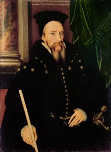 Porträt von William Cecil, 1. Baron Burghley (1520-98), Lord High Treasurer