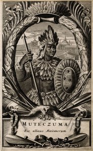 Porträt von Montezuma, König von Mexiko von Arnoldus Montanus