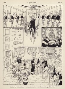 Ein Raum der Kunstakademie; die Kunstkommission; eine Kunstausstellung auf dem Mars von Arpad Schmidhammer