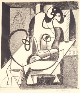 Maler und Modell (Die Schöpfungskammer) von Arshile Gorky