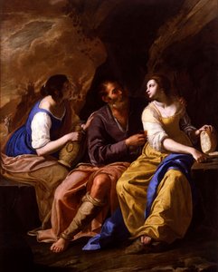 Lot und seine Töchter von Artemisia Gentileschi