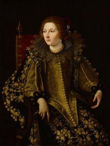 Porträt einer sitzenden Dame (Signora Caterina Savelli?) von Artemisia Gentileschi