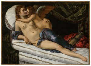 Venus und Amor von Artemisia Gentileschi