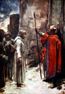 Heinrich IV. von Deutschland vor den Toren von Canossa, Italien, 1077, 1913