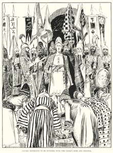 Noureddin wurde mit dem Gewand und den Insignien des Wesirs bekleidet (Gravur) von Arthur David McCormick