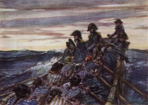 Nelson in einem offenen Boot in der Ostsee auf dem Weg zur Flotte von Arthur David McCormick