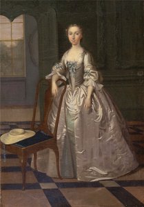 Eine Dame in einem Salon