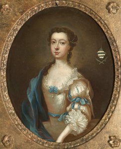 Eines von zwei Porträts von zwei Schwestern der Familie Moult aus Nottinghamshire (Öl auf Kupfer)