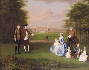 Robert Gwillym von Atherton und seine Familie, ca. 1745-7 von Arthur Devis