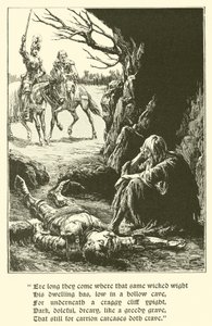 Der Rote Kreuzritter, in der Höhle der Verzweiflung