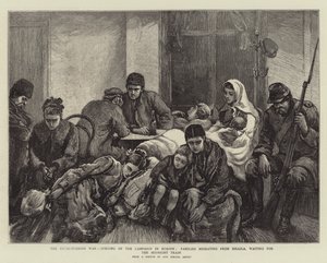 Der Russisch-Türkische Krieg, Eröffnung der Kampagne in Europa, Familien migrieren aus Ibraila und warten auf den Mitternachtszug von Arthur Hopkins
