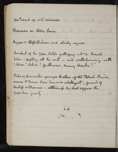 Seite aus einem Notizbuch für The White Company, The Newberry Library Vault Folio Case MS 5116 Nr. 2 von Arthur Ignatius Conan Doyle