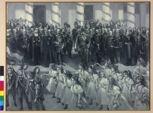 Huldigung der Schulkinder in Zagreb 1895 von Arthur Lajos Halmi