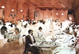 Gardenia Club mit Frau Melville im Vordergrund von Arthur Melville
