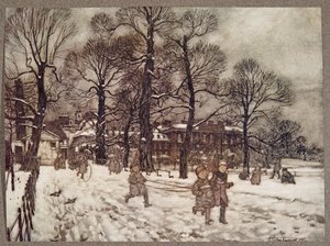 Ein Nachmittag, als die Gärten weiß vom Schnee waren (aus Peter Pan in Kensington Gardens von J. M. Barrie) von Arthur Rackham
