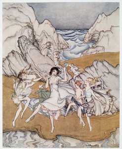 Kommt zu diesen gelben Sanden, Illustration aus William Shakespeares Der Sturm, veröffentlicht 1926