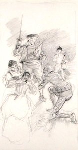 Don Quixote verbeugt sich von Arthur Rackham