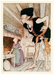 Fee-Fi-Fo-Fum, ich rieche das Blut eines Engländers, aus Englische Märchen, veröffentlicht 1922 von Arthur Rackham