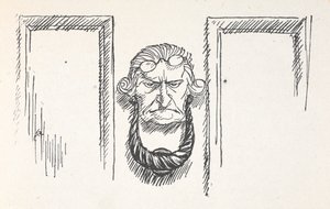 Türklopfer mit dem Gesicht von Scrooge