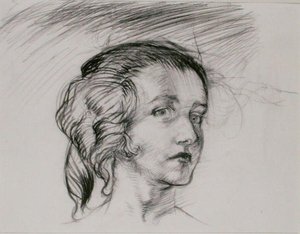 Mädchenkopf von Arthur Rackham