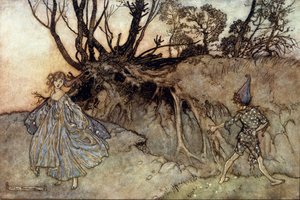 Illustration für Ein Sommernachtstraum von William Shakespeare von Arthur Rackham