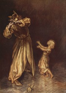 Kleine Marygold war eine goldene Statue, Illustration aus 