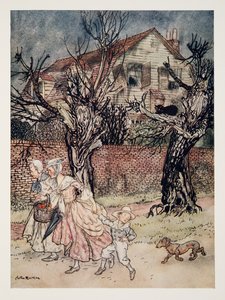 Wunderbare Geschichten von verfluchten Feldern, verfluchten Bächen und verfluchten Häusern, aus Die Legende von Sleepy Hollow von Washington Irving (1783 - 1859), veröffentlicht 1928