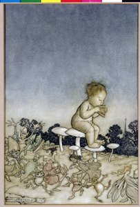 Peter Pan ist das Orchester der Feen, Illustration aus Peter Pan in Kensington Gardens, von J.M. Barrie, 1806
