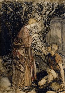 Siegmund und Sieglinde, Illustration aus Rheingold und die Walküre von Richard Wagner, Heinemann, 1910