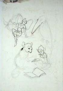 Studie für Emma Williams Burlinghams Exlibris