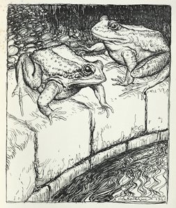 Die Frösche und der Brunnen, Illustration aus 