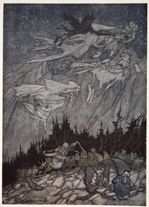 Die Kaatskill-Berge waren schon immer von seltsamen Wesen heimgesucht., aus Rip Van Winkle von Washington Irving, veröffentlicht 1910
