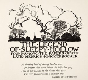 Die Legende von Sleepy Hollow, aus Die Legende von Sleepy Hollow von Washington Irving (1783 - 1859), veröffentlicht 1928 von Arthur Rackham