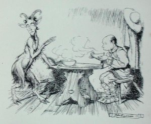 Der Mann und die Ziege, Illustration aus 