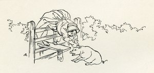 Die alte Frau und ihr Schwein