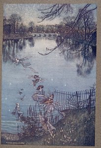Die Serpentine ist ein schöner See, und am Grund gibt es einen versunkenen Wald. Wenn man über den Rand schaut, kann man die Bäume verkehrt herum wachsen sehen, und man sagt, dass es nachts auch Dr von Arthur Rackham