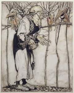 Der Zauberer, Illustration aus Arthur Rackhams Bilderbuch, veröffentlicht 1913