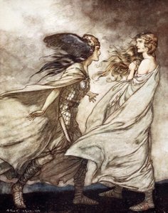 Der Ring an deiner Hand - ...ach, sei angefleht! Für Wotan wirf ihn weg! von Arthur Rackham